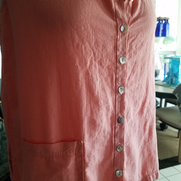 VTG 90's Cotton Studio peach blouse sz M Bx 2 - Picture 4 of 6